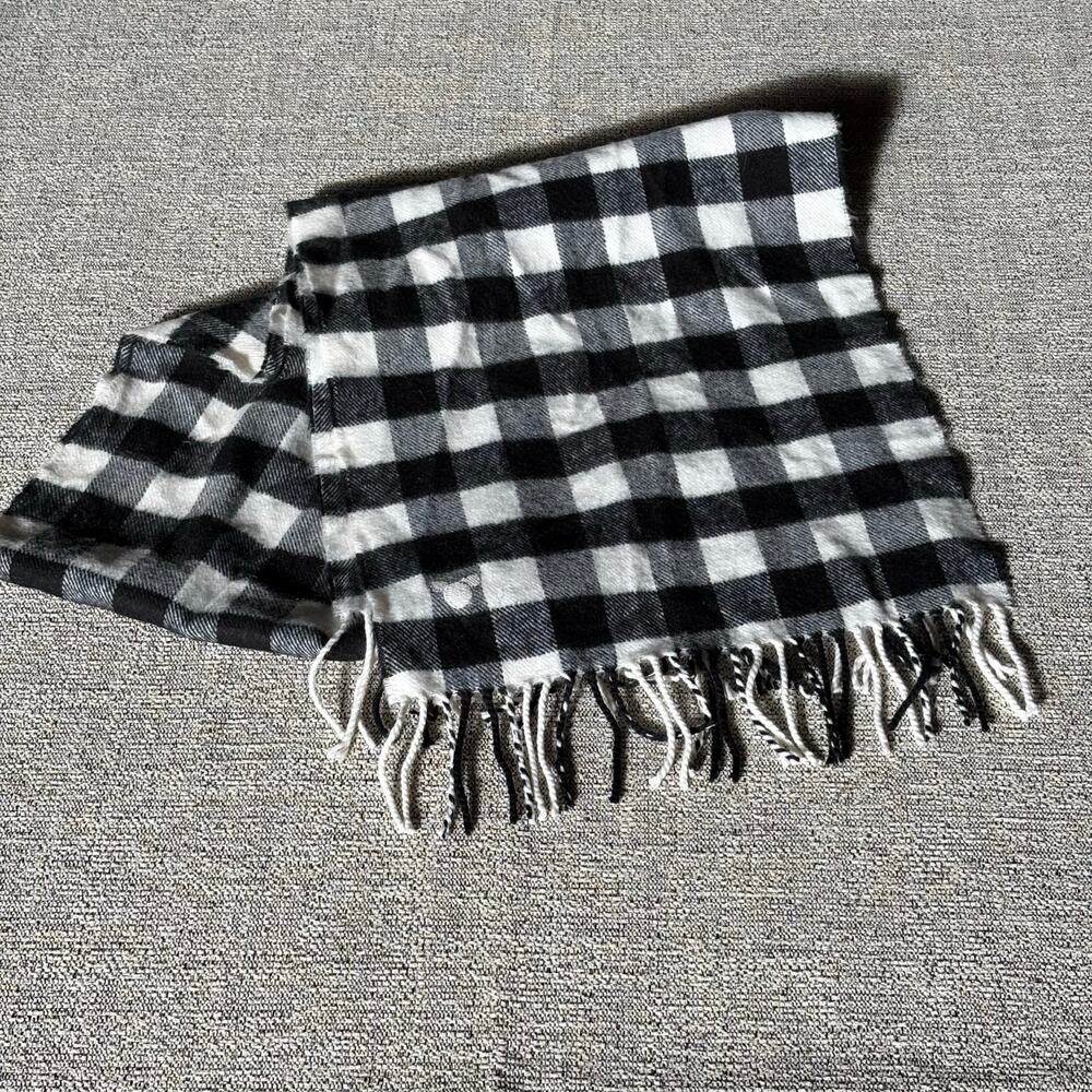 Disney Black And White Checkered Scarf